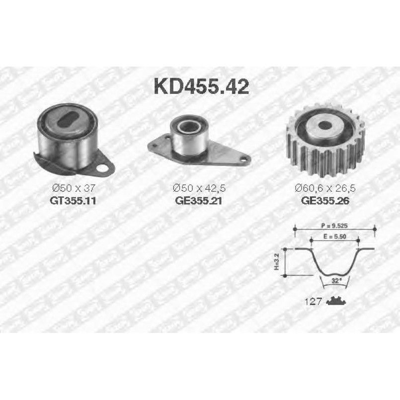 KD455.42  NTN-SNR - Ремкомплект ременя ГРМ