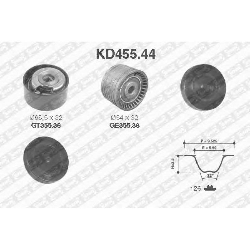 KD455.44  NTN-SNR - Ремкомплект ременя ГРМ