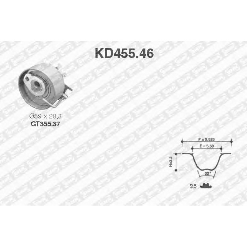 KD455.46  NTN-SNR - Ремкомплект ременя ГРМ