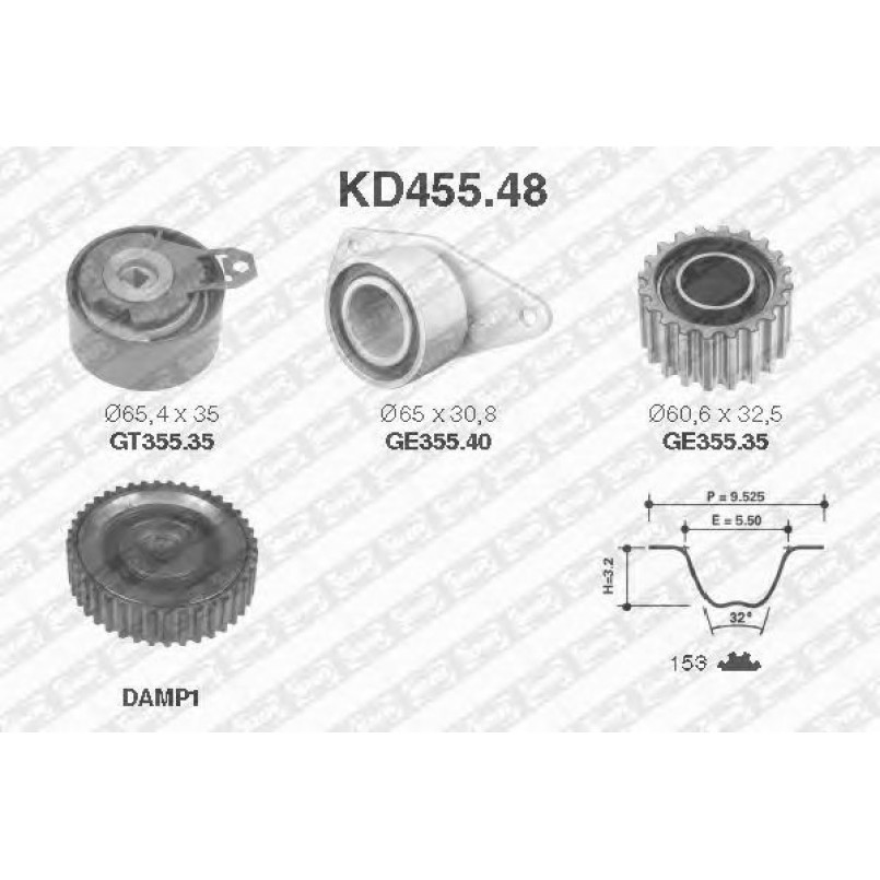 KD455.48  NTN-SNR - Ремкомплект ременя ГРМ