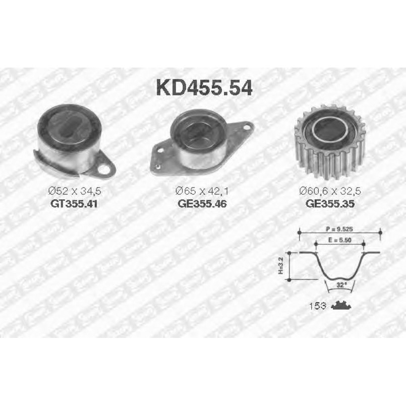 KD455.54  NTN-SNR - Ремкомплект ременя ГРМ