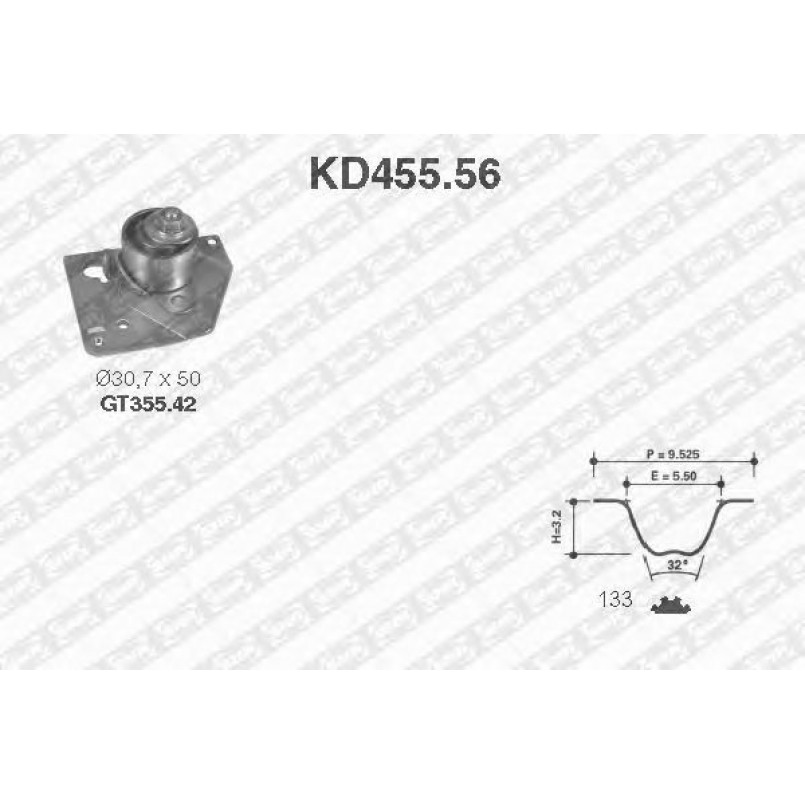 KD455.56  NTN-SNR - Ремкомплект ременя ГРМ