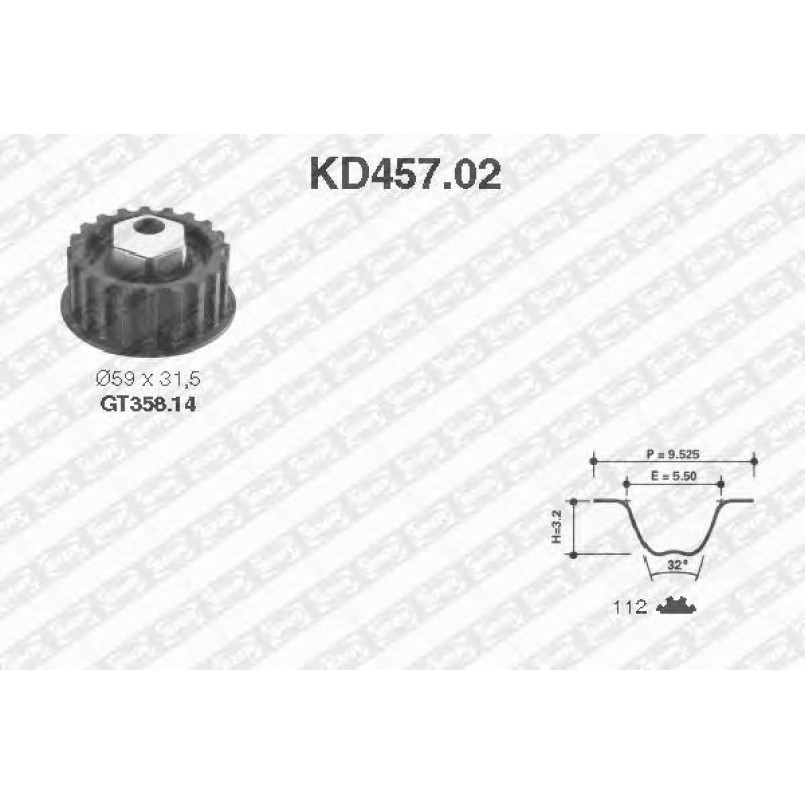 KD457.02  NTN-SNR - Ремкомплект ременя ГРМ