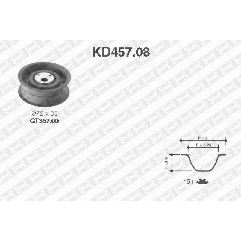 KD457.08  NTN-SNR - Ремкомплект ременя ГРМ