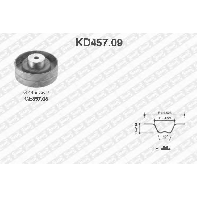 KD457.09  NTN-SNR - Ремкомплект ременя ГРМ