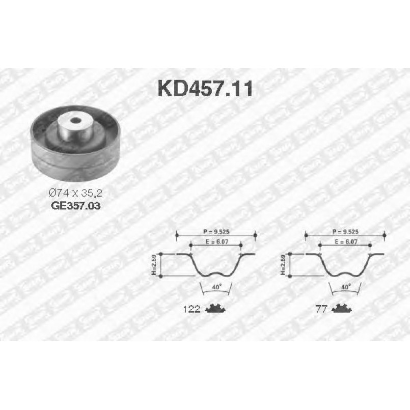 KD457.11  NTN-SNR - Ремкомплект ременя ГРМ