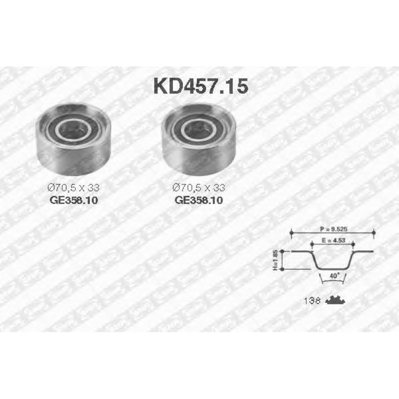 KD457.15  NTN-SNR - Ремкомплект ременя ГРМ