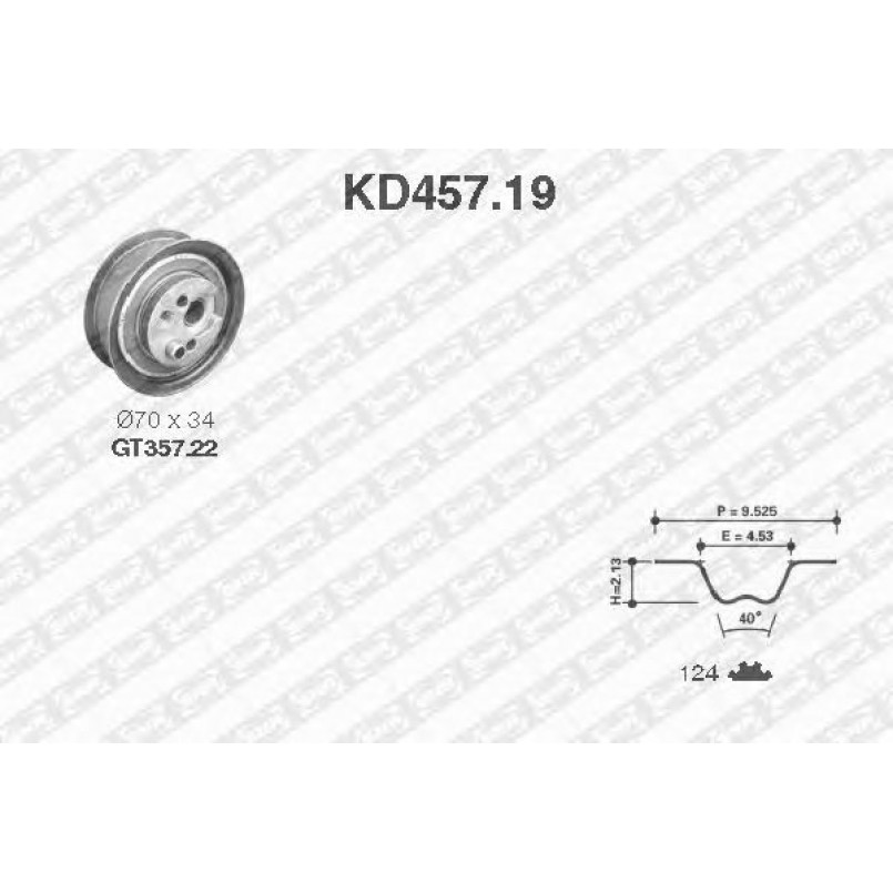KD457.19  NTN-SNR - Ремкомплект ременя ГРМ
