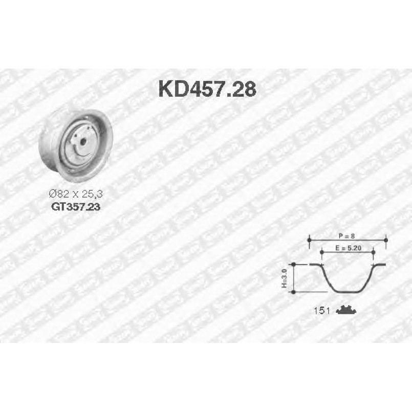 KD457.28  NTN-SNR - Ремкомплект ременя ГРМ