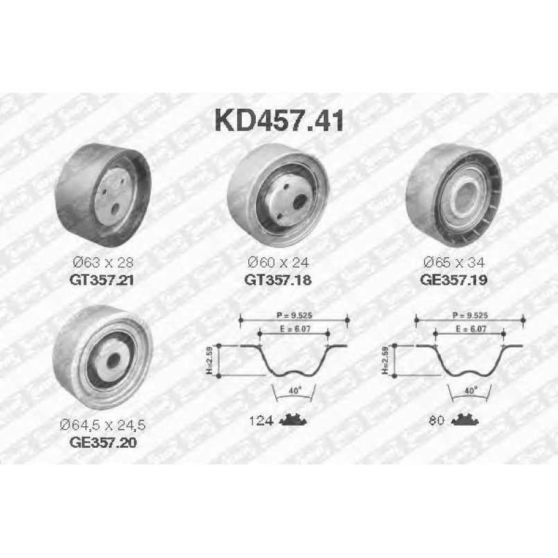 KD457.41  NTN-SNR - Ремкомплект ременя ГРМ