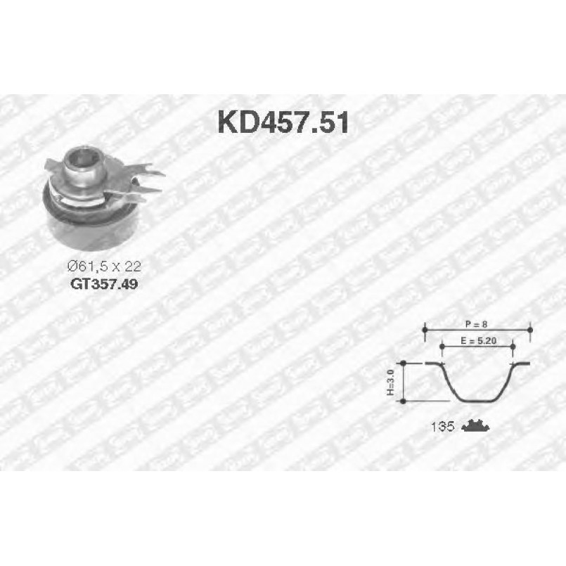 KD457.51  NTN-SNR - Ремкомплект ременя ГРМ