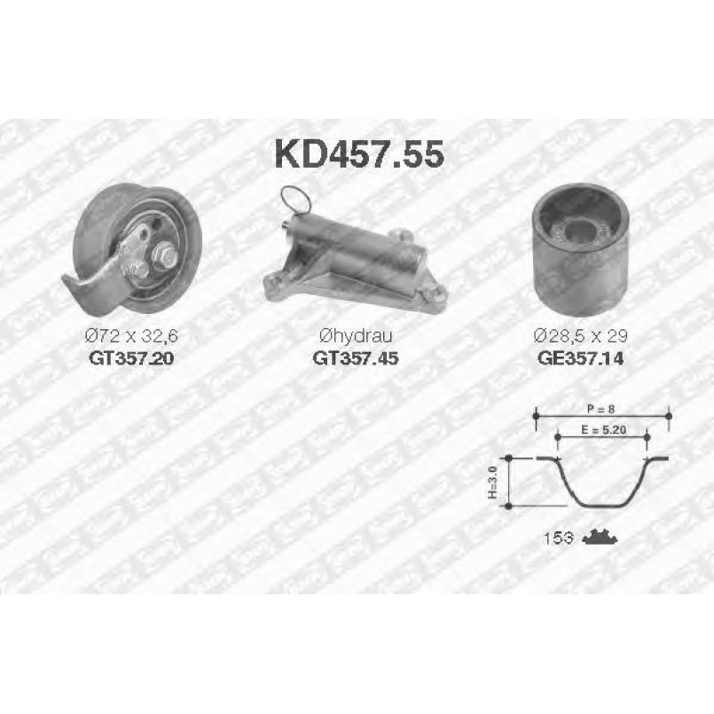 KD457.55  NTN-SNR - Ремкомплект ременя ГРМ