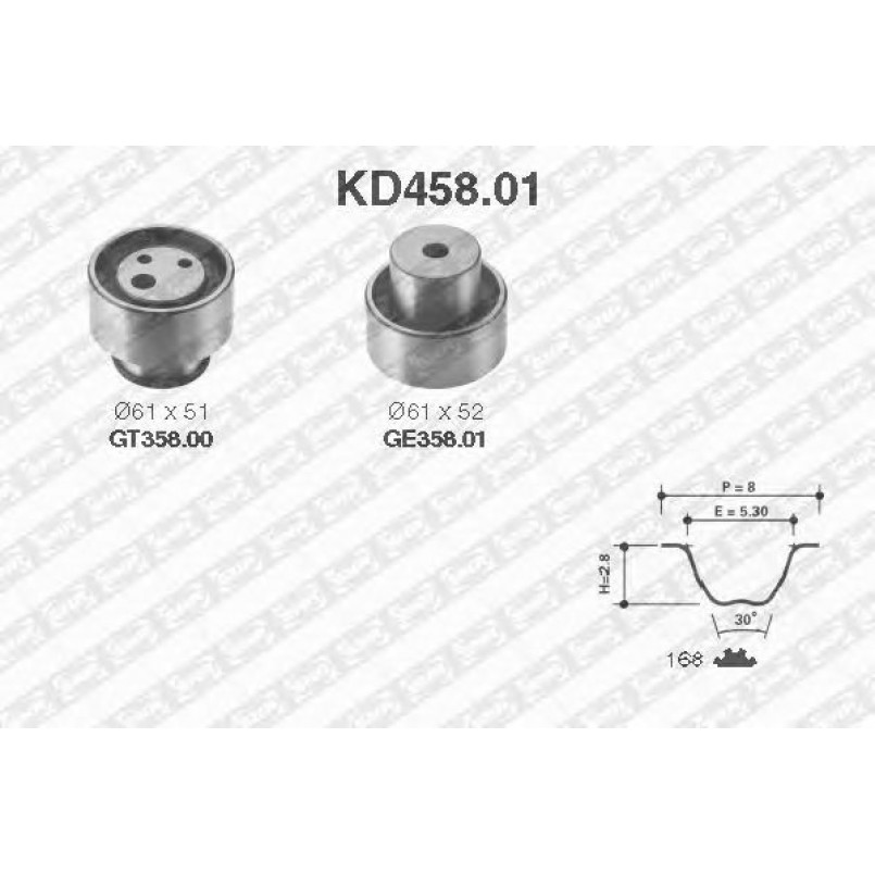 KD458.01  NTN-SNR - Ремкомплект ременя ГРМ