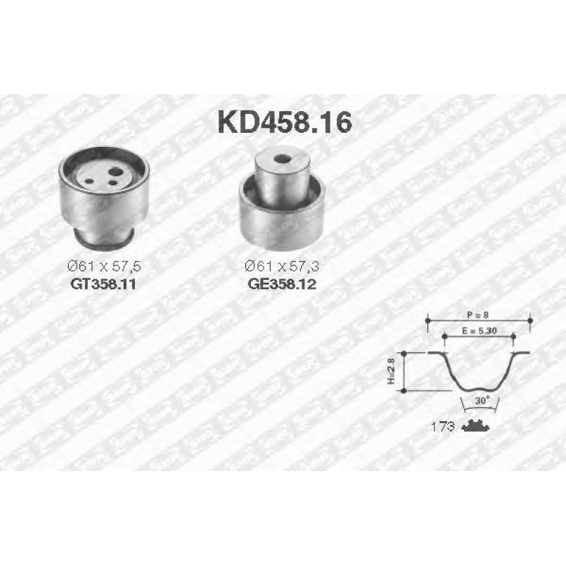 KD458.16  NTN-SNR - Ремкомплект ременя ГРМ