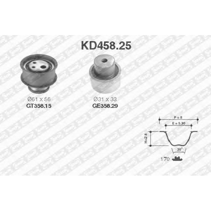 KD458.25  NTN-SNR - Ремкомплект ременя ГРМ