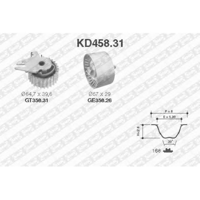 KD458.31  NTN-SNR - Ремкомплект ременя ГРМ