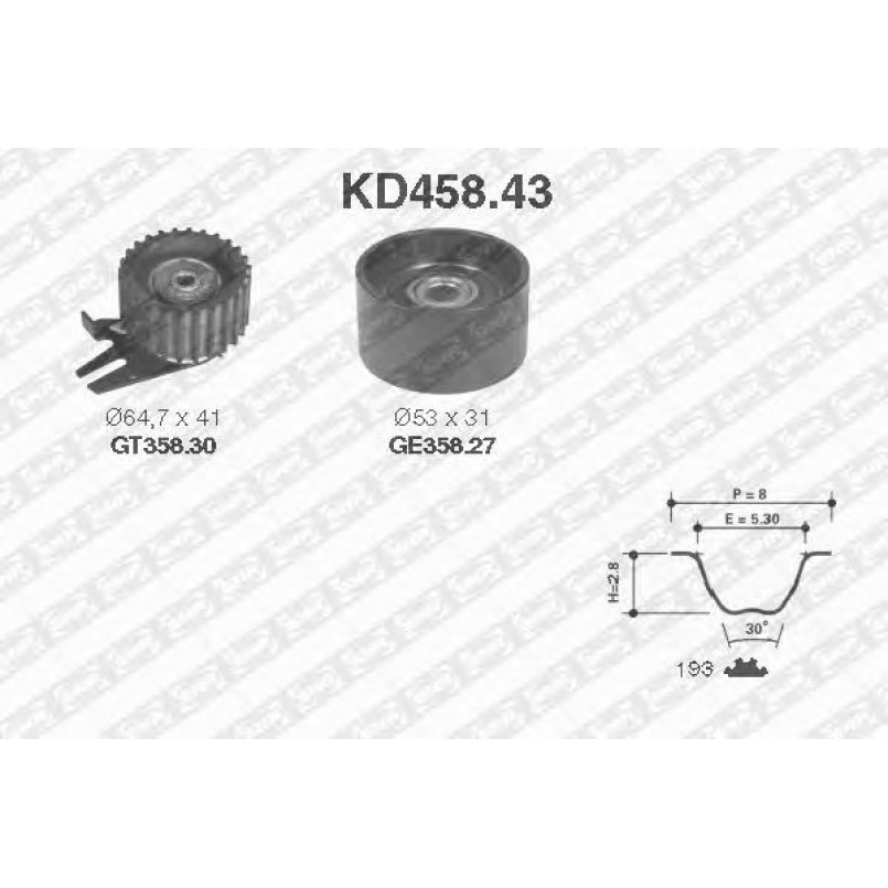 KD458.43  NTN-SNR - Ремкомплект ременя ГРМ
