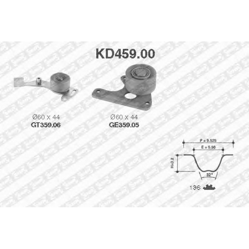 KD459.00  NTN-SNR - Ремкомплект ременя ГРМ