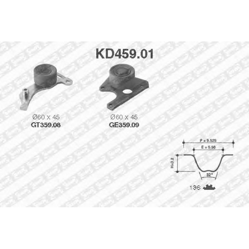 KD459.01  NTN-SNR - Ремкомплект ременя ГРМ