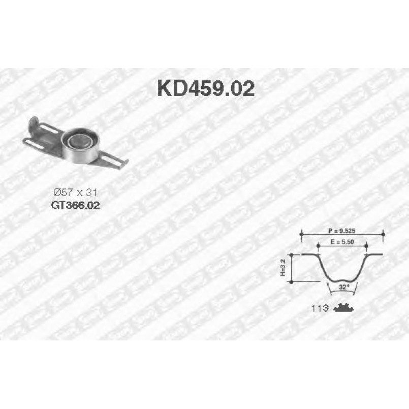 KD459.02  NTN-SNR - Ремкомплект ременя ГРМ
