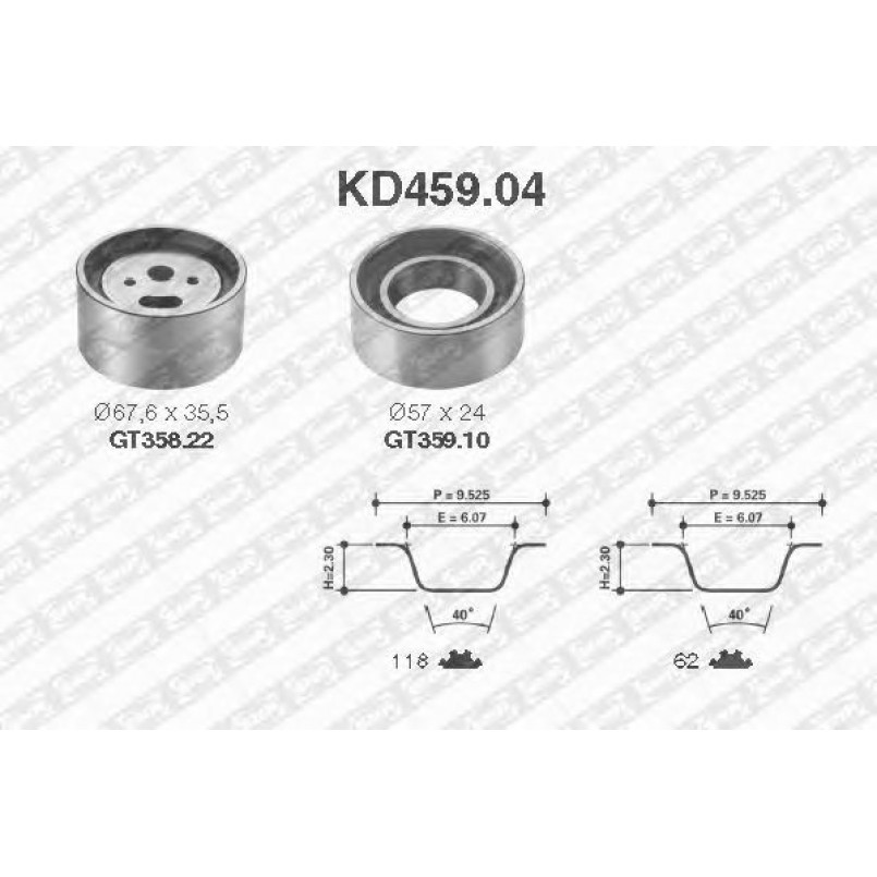 KD459.04  NTN-SNR - Ремкомплект ременя ГРМ