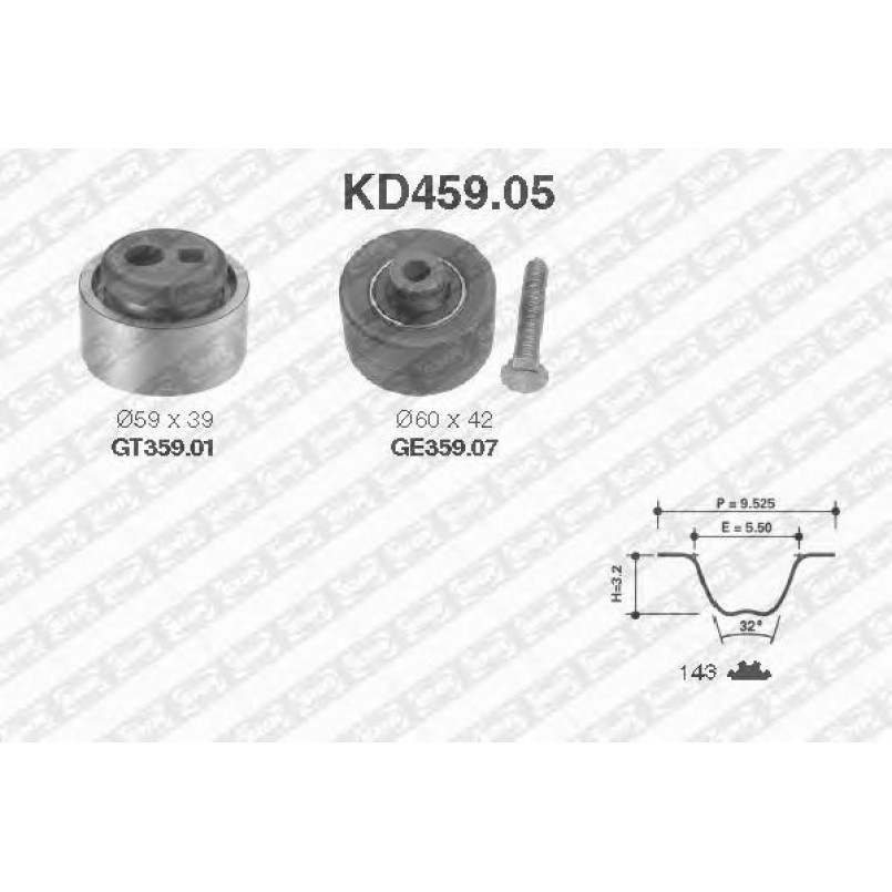 KD459.05 NTN-SNR - Ремкомплект ременя ГРМ