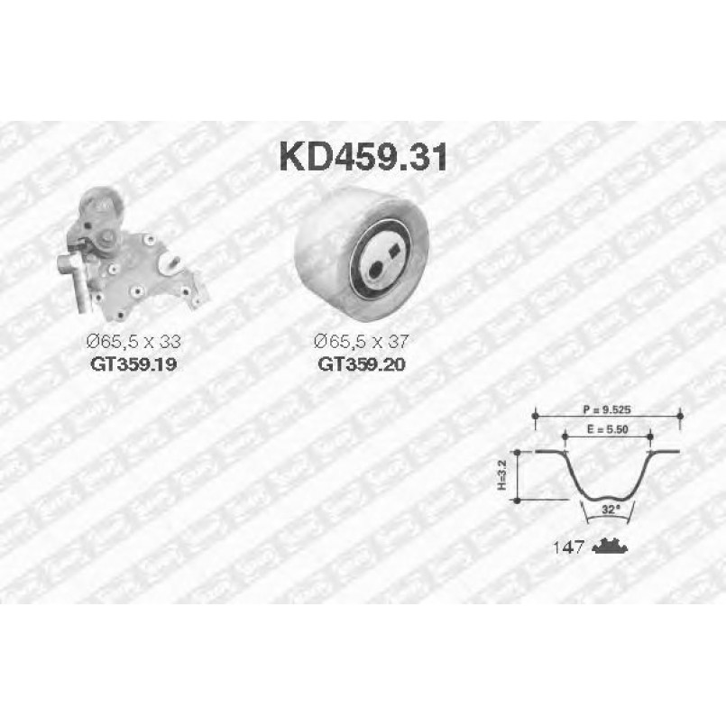 KD459.31  NTN-SNR - Ремкомплект ременя ГРМ