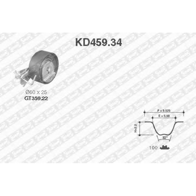 KD459.34  NTN-SNR - Ремкомплект ременя ГРМ