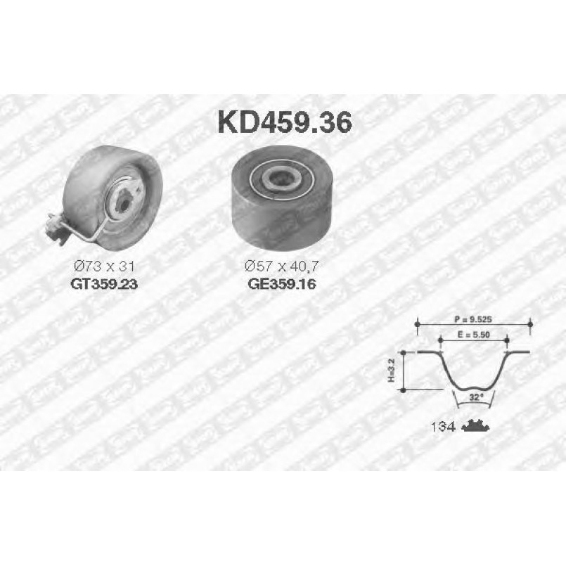 KD459.36  NTN-SNR - Ремкомплект ременя ГРМ