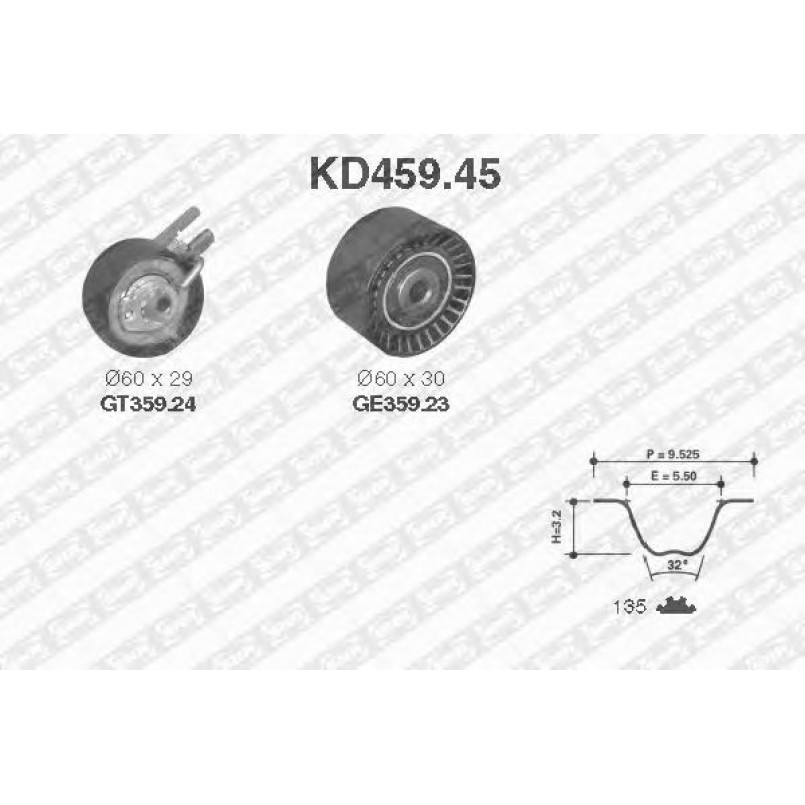 KD459.45  NTN-SNR - Ремкомплект ременя ГРМ
