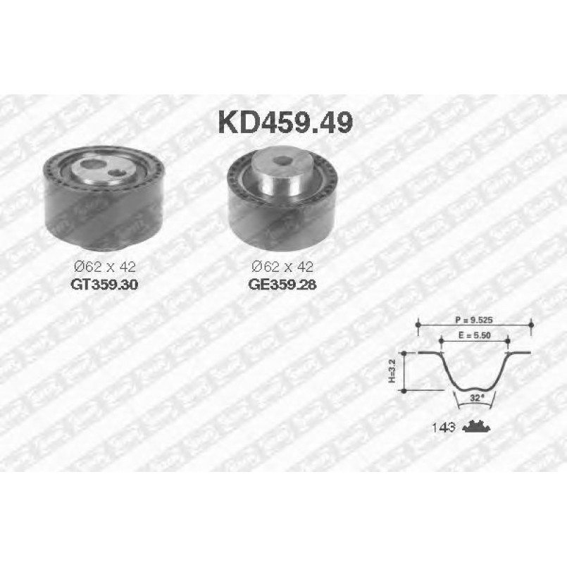 KD459.49 NTN-SNR - Ремкомплект ременя ГРМ