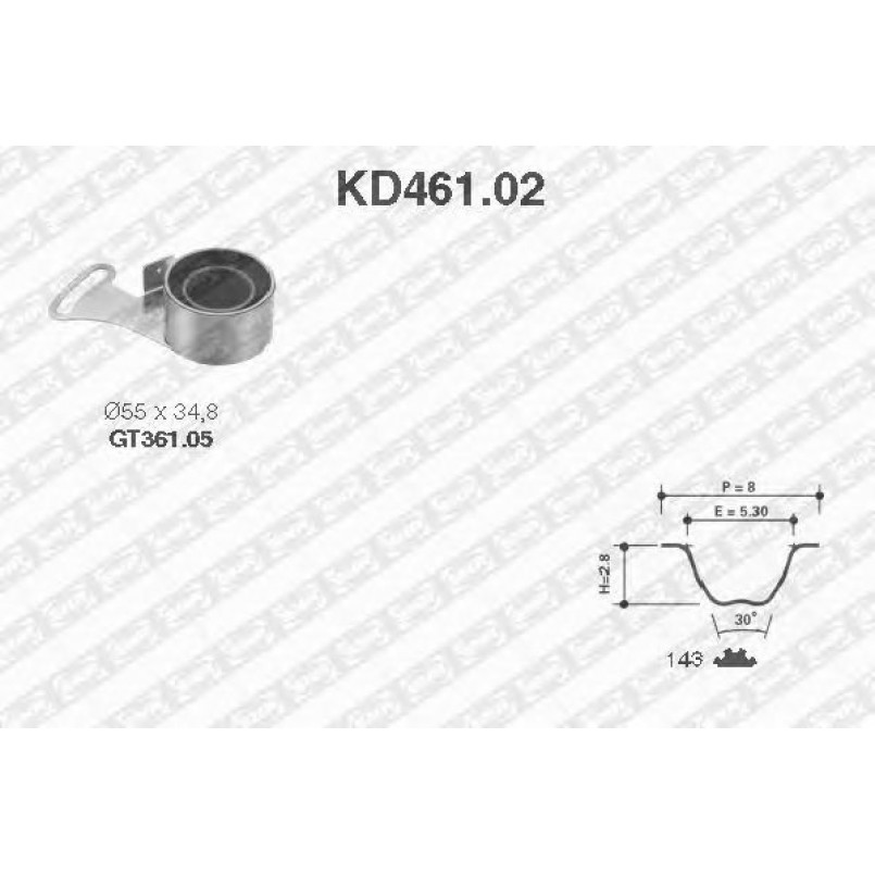 KD461.02  NTN-SNR - Ремкомплект ременя ГРМ
