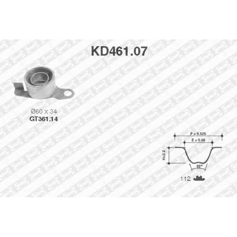 KD461.07  NTN-SNR - Ремкомплект ременя ГРМ