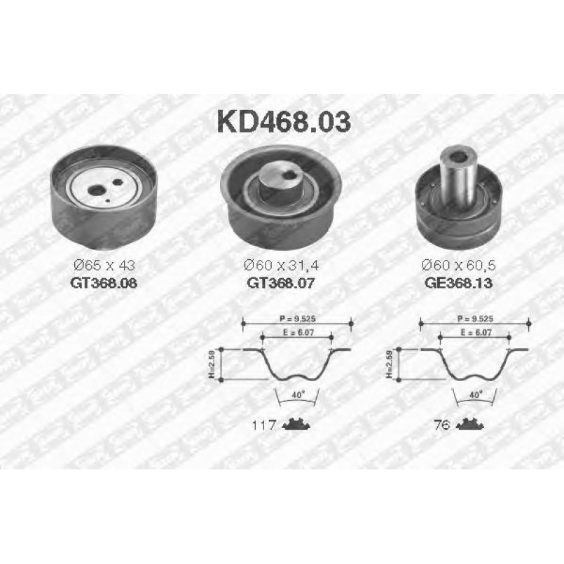 KD468.03  NTN-SNR - Ремкомплект ременя ГРМ