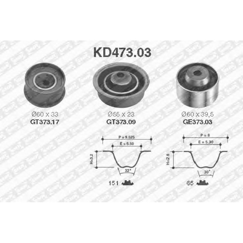 KD473.03  NTN-SNR - Ремкомплект ременя ГРМ