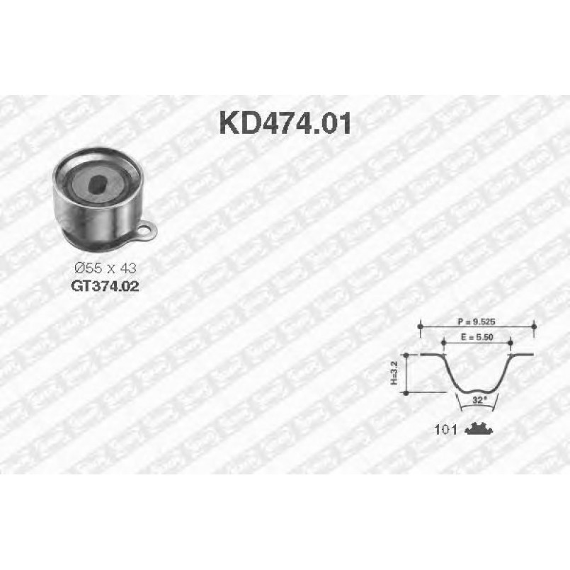KD474.01  NTN-SNR - Ремкомплект ременя ГРМ