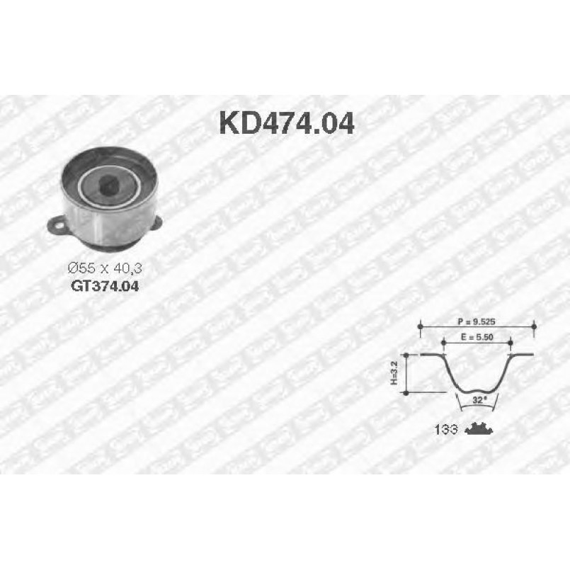 KD474.04  NTN-SNR - Ремкомплект ременя ГРМ