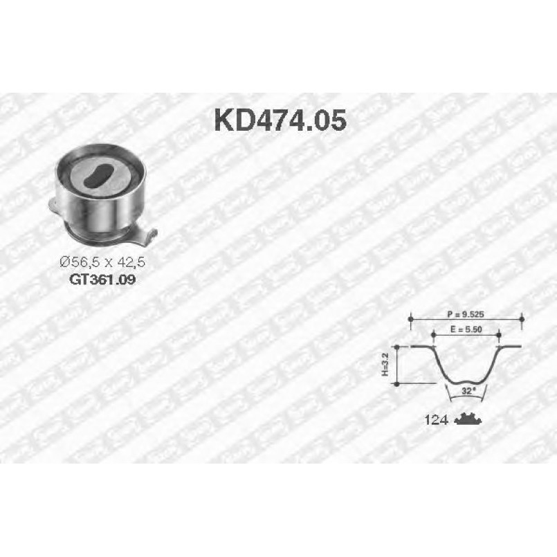 KD474.05  NTN-SNR - Ремкомплект ременя ГРМ
