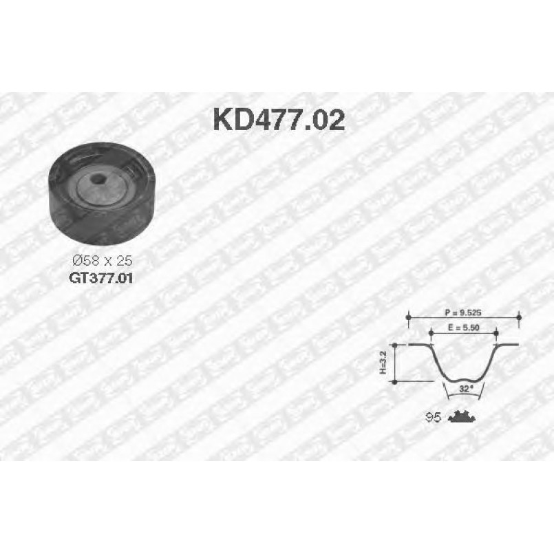 KD477.02  NTN-SNR - Ремкомплект ременя ГРМ