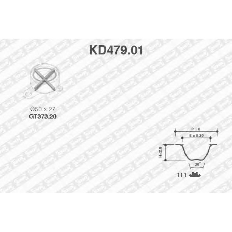 KD479.01  NTN-SNR - Ремкомплект ременя ГРМ