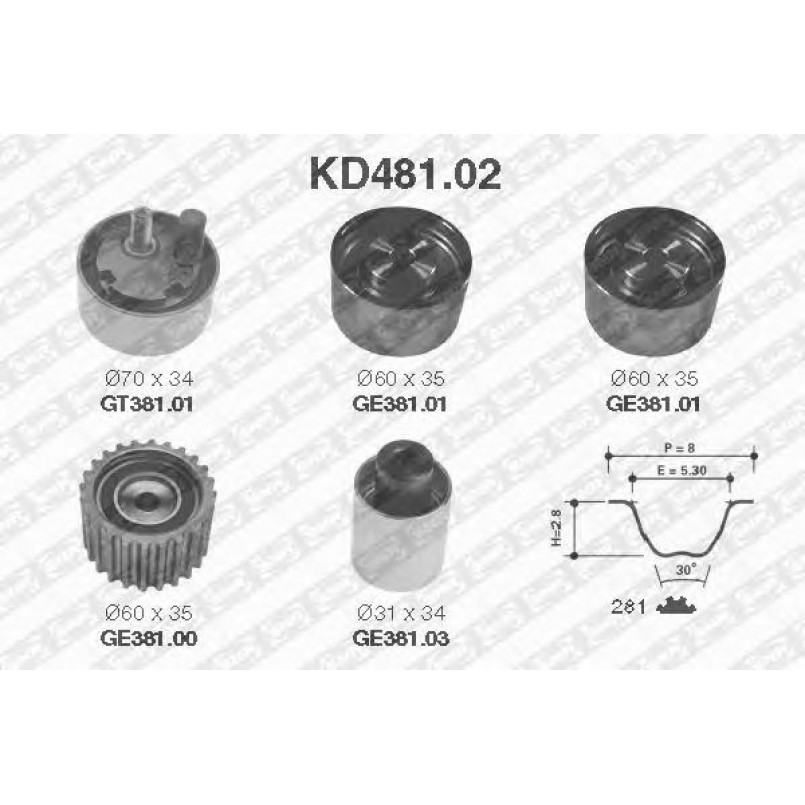 KD481.02  NTN-SNR - Ремкомплект ременя ГРМ