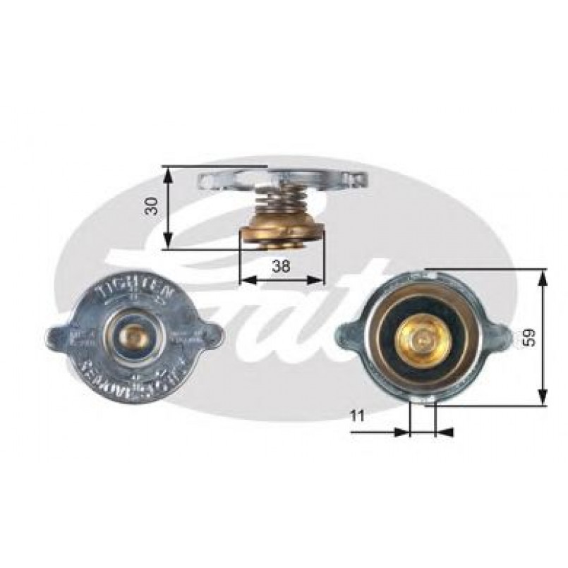 RC101 (7410-30001)  Кришка радіатора GATES