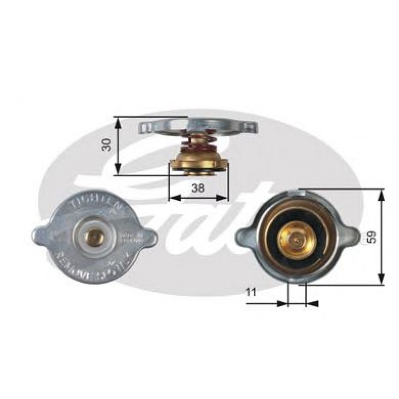 RC102 (7410-30002)  Кришка радіатора GATES