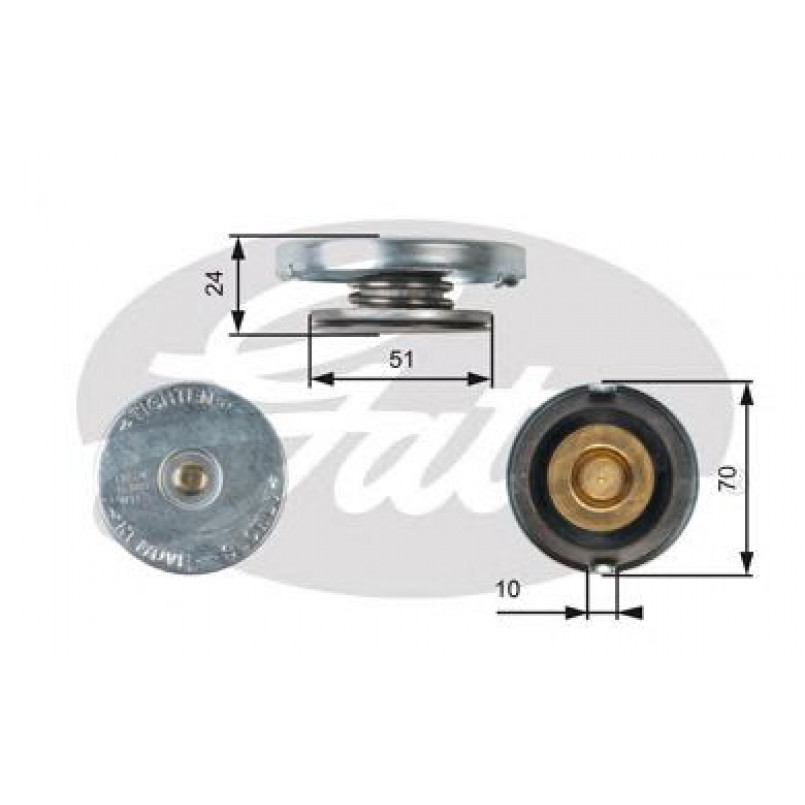 RC103 (7410-30003)  Кришка радіатора GATES