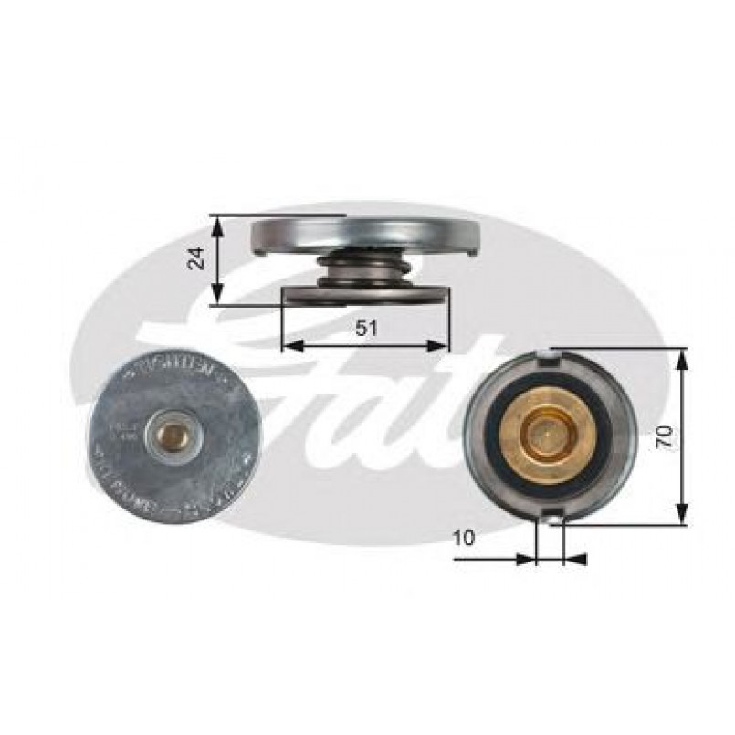 RC105 (7410-30005)  Кришка радіатора GATES