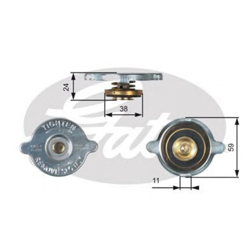 RC106 (7410-30006)  Кришка радіатора GATES