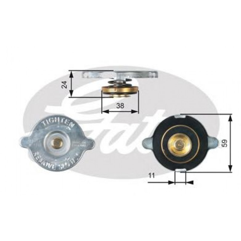 RC107 (7410-30007)  Кришка радіатора GATES
