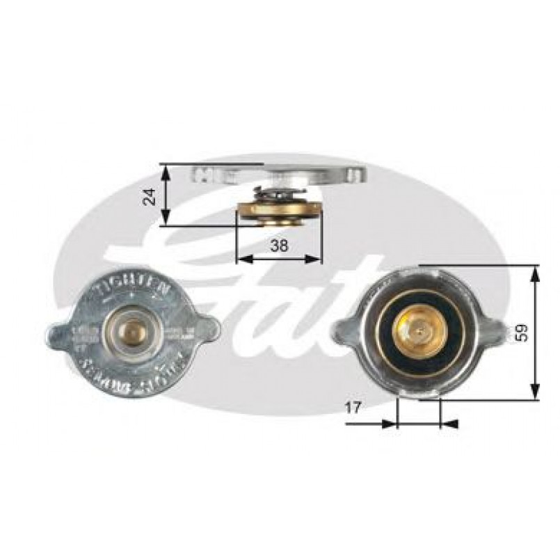RC109 (7410-30009)  Кришка радіатора GATES