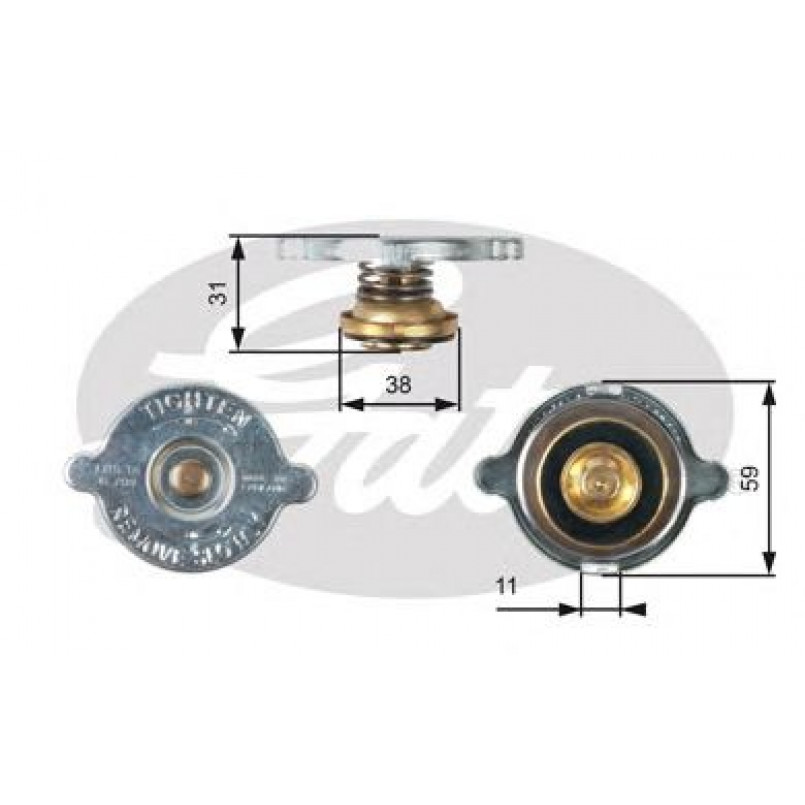 RC110 (7410-30010)  Кришка радіатора GATES