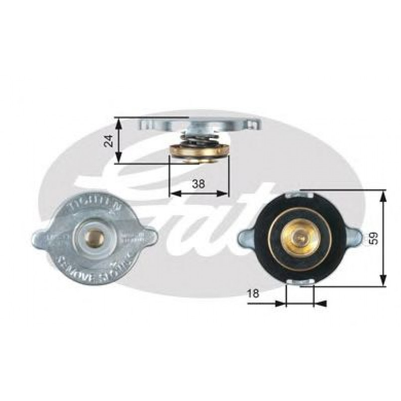RC112 (7410-30012)  Кришка радіатора GATES